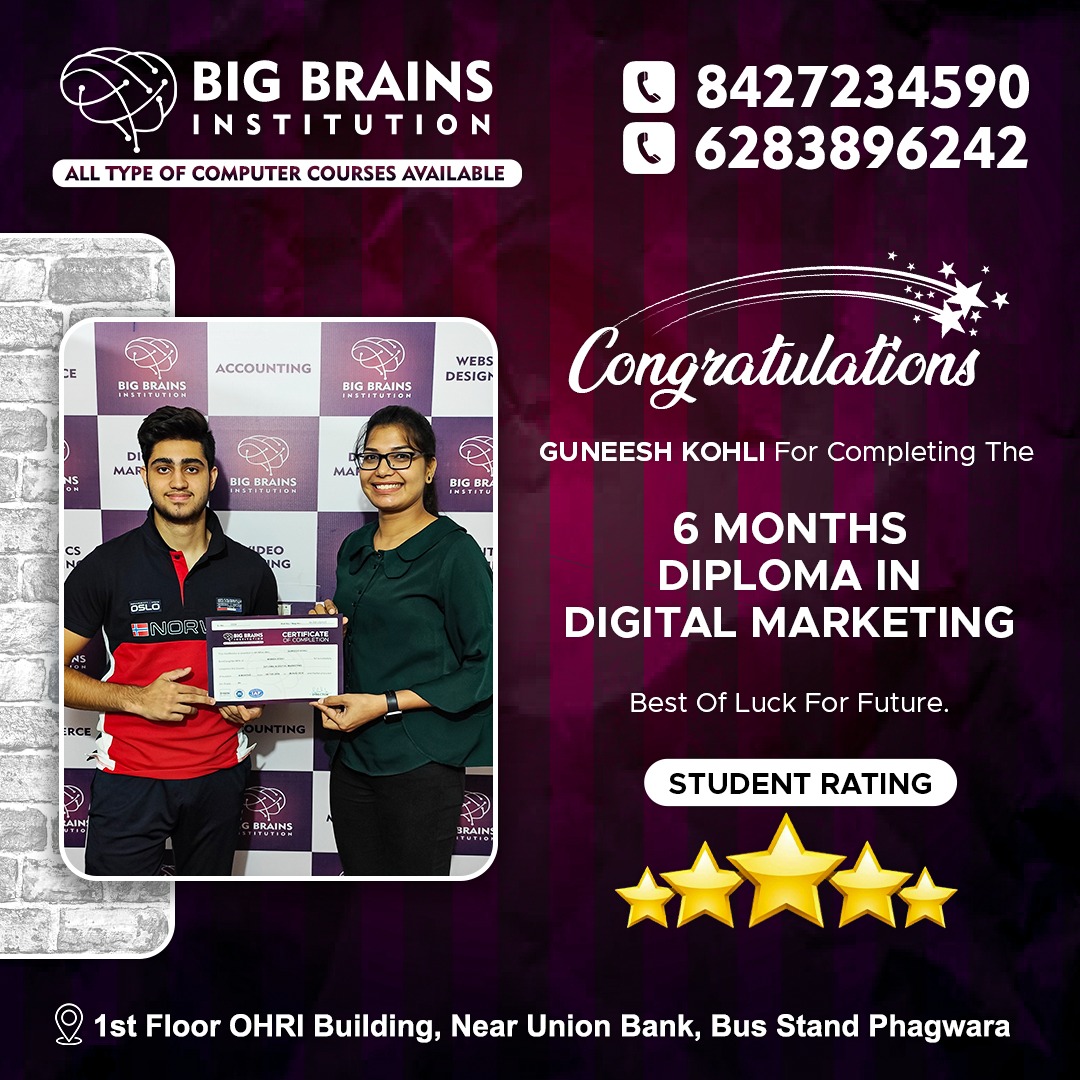 Big Brains Computer institute Phagwara